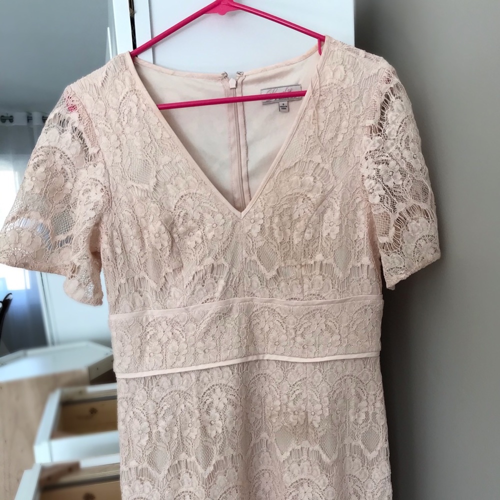 “LOVELY” ADRIANNA PAPELL LIGHT PINK DRESS